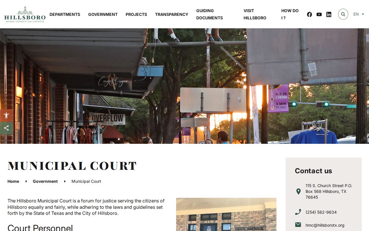 Hillsboro municipal court criminal records in Hill County